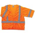Glowear Safety Vest, Economy, Type R, Class 3, Hook/Loop, 2XL/3XL, range EGO22017